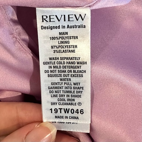 Review Hawaiian top pink flowers floral tie front hibiscus print ladies size 10 - Picture 6 of 8